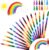 30 Pcs Stackable Crayons, Stacking Crayons Bulk for Kids, Rainbow Party Favors Crayon Packs, Colorful Buildable Crayon for Children Toddlers Drawing Birthday Gifts Art School Supplies, 12 Colors (30)