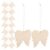 30pcs Unfinished Wooden Angel Wing Cutouts with Holes and Ropes