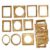 30pcs Vintage Frame Stickers Scrapbook Decorative Paper Gold