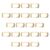 30pcs Vintage Gold Metal Label Holder for Library Shelf and Cabinet