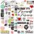 30 Sheet Family Friend Theme Scrapbooking Sticker Decals 500 Pieces Waterproof Vinyl Happy Memories Sticker Decor for Album Art Project Embellishment