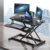 32-Inch Black Adjustable Sit-Stand Desk Converter with Keyboard Tray