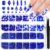 3220Pcs Sapphire Blue Nail Art Rhinestones Kit Blue Glass Crystal