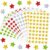 3240Pcs Star Stickers,0.6″ Glitter Star Sticker for Kids Reward,4Colors