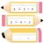32Pack Pencil Shape Number Line Dry Erase Board Cards 14″ x 4″ Double Sided Writable and Erasable Number Line Boards -10-10 on One Side and 0-20 on Other Side Math Manipulatives for Classroom Students