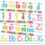 32Pcs A to Z Alphabet Letters -20-100 Number Cards Boho Bulletin Board Under The Sea Ocean Bee Theme Classroom Decorations Wall for School Educational Material Teacher Supplies (Bright Number)