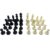 32Pcs Black White Resin Medieval Chess Pieces Standard Tournament Set