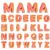 32 Pcs Chunky Bubble Letter Beads, Large Letter Beads for Keychain