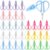 32 Pcs Mini Scissors Set Tiny Colorful Travel Scissors Small Scissor Set