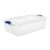 32 Quart Clear Plastic Storage Bin with Locking Lid for Under Bed Storage