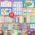 32 Set of 59 Colorful Educational Posters for Kids – 17×11, Multiplication Chart, Alphabet ABC Poster, Periodic Table, USA, World Map, Classroom Posters, Homeschool Supplies – Laminated & Flat, 17×11