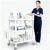 330lbs 3 Tiers Rolling Cart, Utility Cart with 2 Drawers & 2 Trash Cans