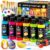 34 PCS Acrylic Paint Set with 12 Brushes, 2 Knives and Palette, 18 Colors (2oz/60ml) Art Craft Paints Gifts for Adults Artists Beginners, Halloween Pumpkin Painting Kit Art Supplies