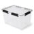34 Qt Clear Plastic Storage Container with Lid and Carry Handles