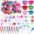 355 Pcs Summer Beach Sensory Bin Filler Fine Motor Toys Counting Sorting 200 Felt Toys 140 Resin Beach Creatures 8 Tweezers 6 Silicone Plates 1 Storage Box for Counting Sorting DIY Crafts(Summer)