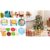 35 PCS Wooden Play Kitchen Accessories, Mini Christmas Tree with LED Lights