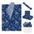 35 Sheets Floral Tissue Paper, 20x14in Flower Tissue Paper for Gift Bags Gift Wrapping, Crafts, Decoupage Art Packing Supplies for Weddings, Birthdays, Holidays Decor-Blue White Floral