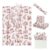 35 Sheets Floral Tissue Paper, 20x14in Flower Tissue Paper for Gift Bags Gift Wrapping, Crafts, Decoupage Art Packing Supplies for Weddings, Birthdays, Holidays Decor-Rose Retro
