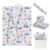 35 Sheets Floral Tissue Paper, 20x14in Flower Tissue Paper for Gift Bags Gift Wrapping, Crafts, Decoupage Art Packing Supplies for Weddings, Birthdays, Holidays Decor-Sea