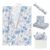35 Sheets Floral Tissue Paper, 20x14in Flower Tissue Paper for Gift Bags Gift Wrapping, Crafts, Decoupage Art Packing Supplies for Weddings, Birthdays, Holidays Decor-Blue Floral