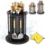 360 Rotating Stainless Steel Knife Holder & Utensil Organizer, Universal Stainless Steel Kitchen Countertop Storage with Removable Drip Tray & 6 Hooks, For Knife, Fork, Spoon，Black：Long Style