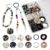 364PCS Halloween Beaded Keychain Making Kit Letter Bead Key Ring DIY Sets