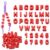 36Pcs Acrylic Alphabet Letter Beads A-Z 0-9 Set 20mm Large Hole Letter Bead