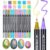 36 Pcs Acrylic Paint Markers, 12 Colors Dual Tip Metallic Paint Pens Sets