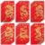 36 PCS Chinese Red Envelopes, Lunar New Year Money Packets with Gold Embossed 3D Blessings and Dragon Patterns, Spring Festival Red Envelopes, Lucky Money Envelopes, 6 Designs