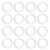 36pcs Holiday Foam Wreath Ring for Crafts, Round White Circle