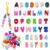 36 Pcs Large Letter Beads, Acrylic Bubble Alphabet