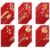 36 Pcs New Year Red Envelopes, Golden Embossed Floral Chinese Red Packets, 6 Styles, Spring Festival Lucky Money Hong Bao for 2024 Year of the Dragon