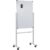 36x24inch Double Sided Mobile Whiteboard Adjustable Height Aluminum Frame