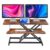 38-Inch Height Adjustable Standing Desk Converter, Sit to Stand Workstation with Dual Monitor & Laptop Riser, Wide Keyboard Tray, Perfect for Home, Office, School, Black/Brown