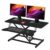 38-inch Standing Desk Converter Height Adjustable Sit to Stand Up Workstation, Duals Monitor and Laptop Riser with Wide Keyboard Tray, for Home, School, Company, Black