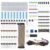 380 PCS Electronics Starter Kit with 830-Point Breadboard, USB Power Supply Module, Breadboard Kit Compatible with Arduino, ESP32, Raspberry Pi & STM32