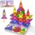 38PCS Mini Magnetic Tiles, Diamond Pattern Glitter Magnetic Tiles Travel Set with Case, Building Toys for Kids Ages 4-8, Portable Creativity Boosting Sensory Toys for Toddler Boys Girls Birthday Gift