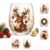 3D Christmas Stemless Wine Glasses, Set Of 6 Festive Styles