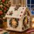 3D Christmas Wooden House Diamond Art Kit for Adults, Diamond Painting Craft with Pearl Beads & Resin Gems, Christmas Pearl Art Kit, DIY Hanging Christmas Ornaments & Wall Decor Gift (R#)