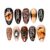 3D Halloween Press on Nails Medium Almond Fake Nails Brown Nails Press ons