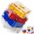 3D Maze Cube Ball Puzzle Brain Teaser for Adults & Kids, Educational Learning Toys Logical Thinking, Family Board Games Tabletop, Durable Puzzle Cube (White&Blue&Red&Yelllow, 2.4×2.4×3.2)