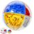 3D Maze Cube Ball Puzzle Brain Teaser for Adults & Kids, Educational Learning Toys Logical Thinking, Family Board Games Tabletop, Durable Puzzle Cube (White&Blue&Red&Yelllow-D, 3.3×3.3×3.3)