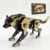 3D Metal Puzzle for Adults,Mechanical Animal Wolf Puzzle Building Set，3D Metal Model Kits, Brain Teaser Puzzles DIY Assembling for Stress Relief – A Collectible Gift for a man and boy (Black)