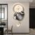 3D Modern Art Wall Clock, Silent Quartz Decorative Clock with LED Light, Crystal Porcelain Dial, Contemporary Home Wall Decor for Living Room, Bedroom, Office