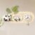 3D Panda Wall Clock with LED Light, Cream Style Silent Decor Wall Art