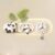 3D Panda Wall Clock with LED Light, Cream Style Silent Decor Wall Art