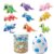 3D Printed Articulated Dinosaur Figurines with Hatching Egg, Flexible Decor Set, 9PCS Collectible Dinosaur with Storage Egg, Stress Relief Fidget Ornament for Adults & Teens, Unique Display & Gift