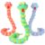 3D Printed Articulated Snake Fidget Toy, 18 Segments Flexible Posable Cartoon Snake, DIY Assembly Fake Snake, Sensory Toy Desk Decor & Educational Animal Model Gift (3 Pack – Gradient Colors)