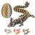 3D Printed Dragon Egg with Dragon Inside,12 Inch 3D Printed Dragon Egg Fidget Toy，Home Office Decor Executive Desk Toys for Autism/ADHD (Black Gold)