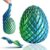 3D Printed Fidget Toys, Twisty Fidget Dragon Egg, Spiral Slippery Egg Toy